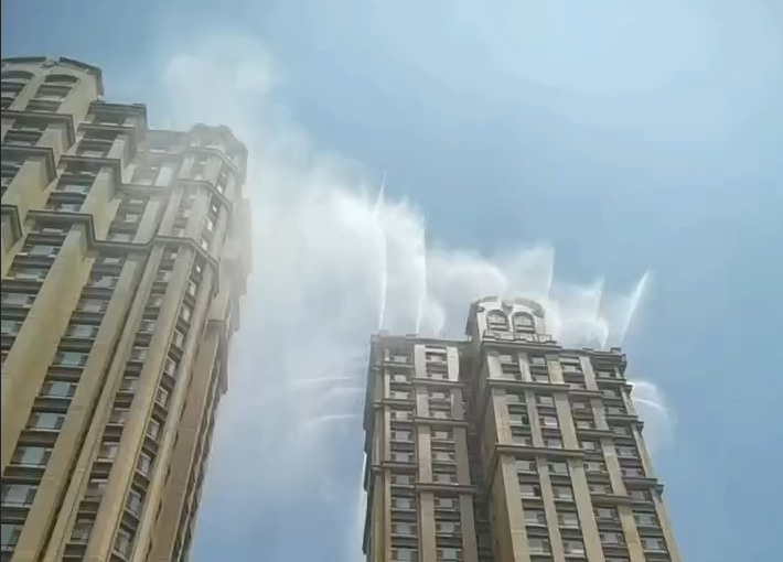 高层楼顶喷雾降温