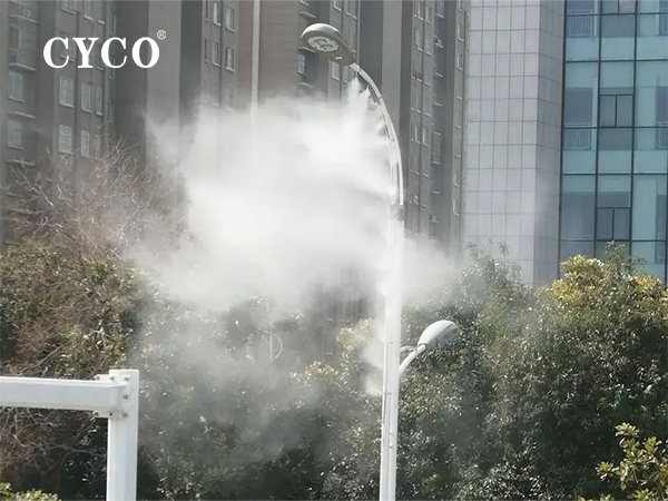 路灯杆喷雾除尘系统